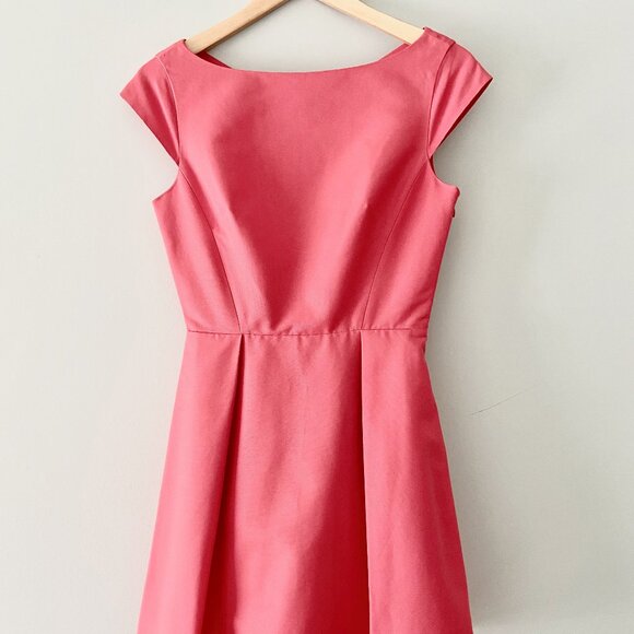 NWOT KATE SPADE Pink Silk/Cotton Dress with Cutout Back and Bows - Size 4 - Picture 1 of 7